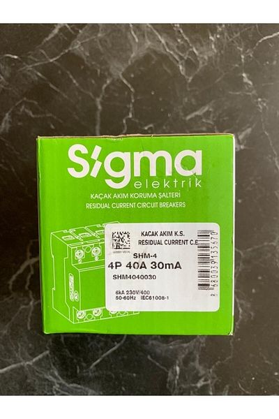 Sigma Shm4040030 40ampere 3phase-n 6ka 30ma Residual Current Protection Relay