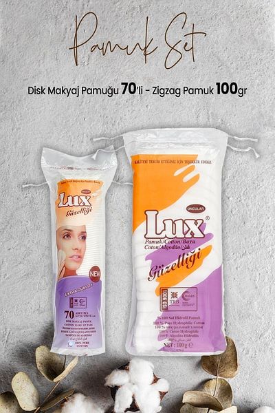 LUX Disc Makeup Cotton 70's and Zigzag Cotton 100 gr