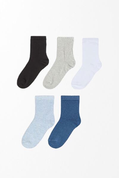 MEM SOCKS 5 Pack Organic Cotton Seamless Kids/Baby Socks