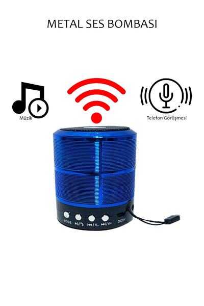 TECHNOMEN Metal Mini Bluetooth Wireless Hoparlör Ses Bombası