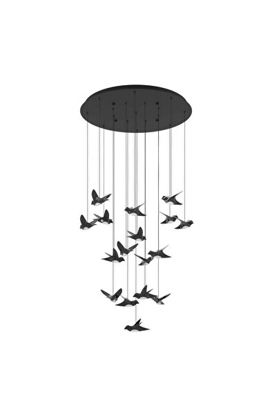 Eglo 390352 "PARATEBUENO" 78 Cm Çapında Çelik Siyah Sarkıt Avize
