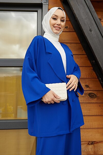 InStyle Lika Oversize Suit with Jacket - Saks Blue