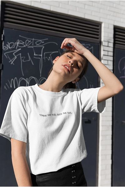 Jose Clothing Λευκό εμπριμέ Unisex Oversize T-Shirt - Κοντό μανίκι