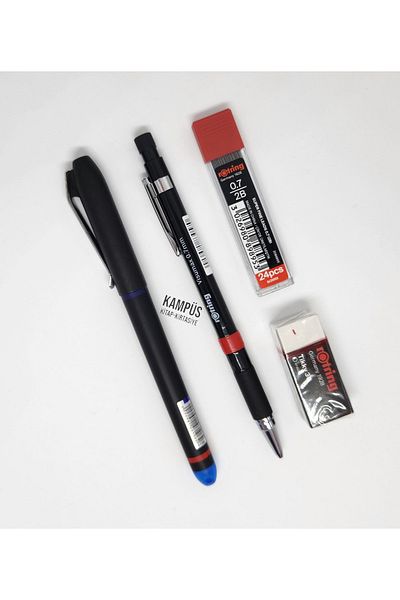 Rotring Visumax 0.7Mm+Blue Rollerball+Tip+Duster Set