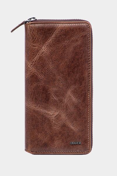 Grande 1780 Unisex Wallet with Phone Compartment Crazy Brown