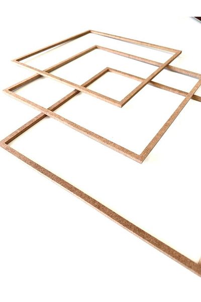 DEKOLOBİ 3-piece square macrame hoop / dream catcher / tray ring 30 cm