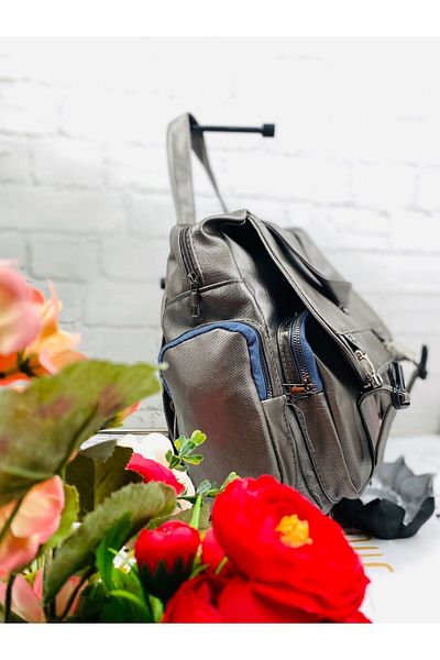 unique crane bags Rucsac de damă din piele neagră lavabilă