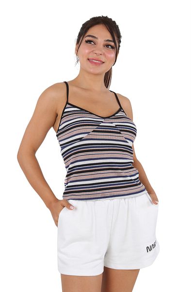 DİVİSTA Women's Strappy Striped Camisole Tank Top