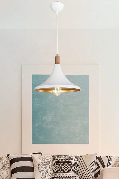 EvLight Emerald White Single Pendant Chandelier