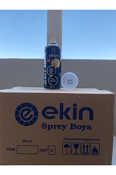 Ekin 400 ml Krom Yaldız 15'li Koli Sprey Boya