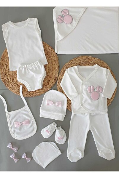 Petite Ponpon Baby طقم خروج من المستشفى مكون من 10 قطع لحديثي الولادة 0-3 أشه...