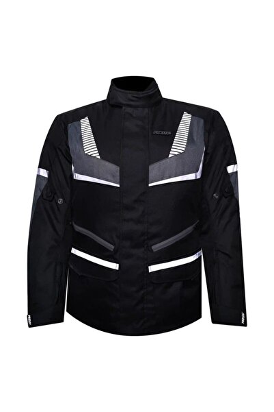 MOTOANL Motosiklet Montu Maxdura Kumaş 4 Mevsim Reflektör Uzun Model Ark01 Grey