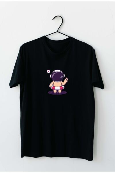 HOBİMOBİ Mogućnost dizajna astronauta Simitli na muškoj majici sa printom