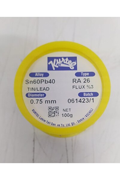 Kurtel Lehim Teli 100GR 0.75MM Kendinden Pastalı