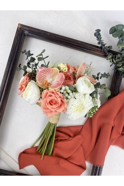 Buketlife Somon orkideli gelin buketi