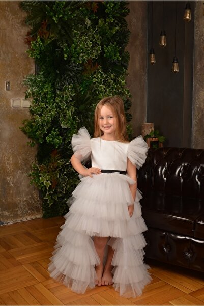 Asel Kids Φόρεμα για κορίτσι σε λευκό τούλι