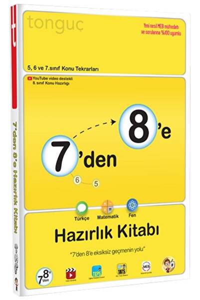 Tonguç Yayınları 7'den 8'e Hazırlık Kitabı