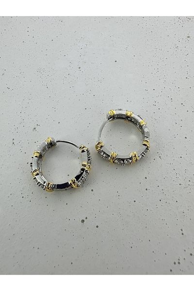 Venüs Accessory Tiffany Model Hoop Steel Earrings