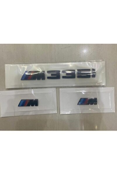 EDEXPORT Bmw Uyumlu M335 i Piano Black Bagaj Yazısı ve Çamurluk Arması Seti