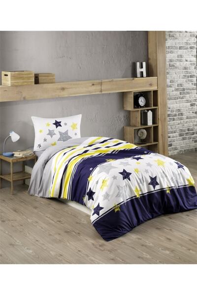 Kristal TAÇ KRİSTAL RNF. ОДНОМІСНИЙ КОМПЛЕКТ ПОСТІЛЬНОЇ БІЛИЗНИ TUTKU ЖОВТО-С...