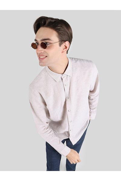 Colin's Béžová pánská košile - model s rukávem