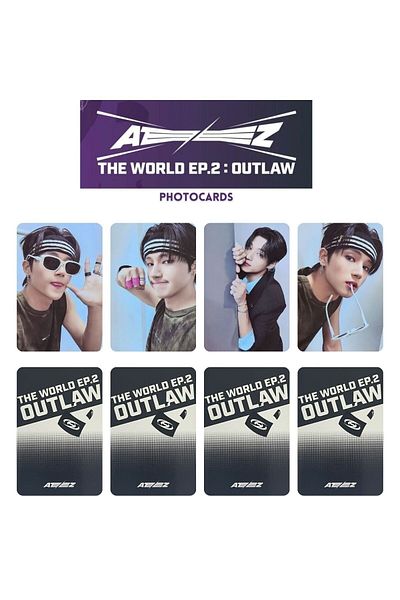 Kpop Dünyasi مجموعة أجهزة الكمبيوتر ATEEZ Wooyoung ''The World Ep 2: OUTLAW''