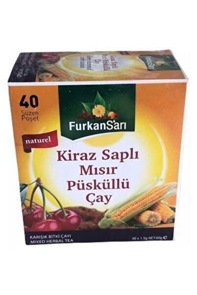 Aktar Store Furkan Sarı Kiraz Saplı Mısır Püsküllü Karışık Bitki Çayı 40 Lı S...