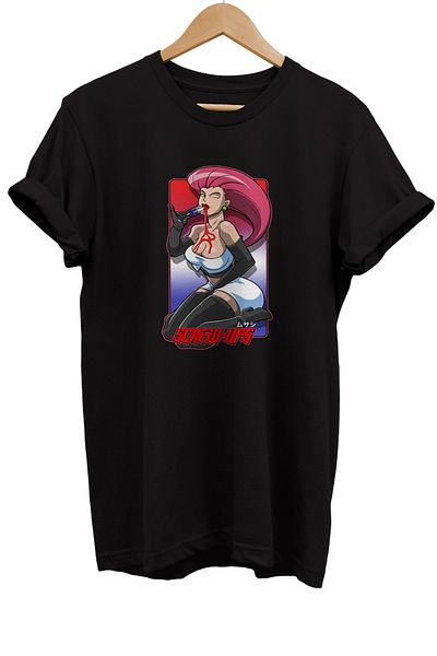 remonz Μπλουζάκι Pokemon Jessie με στάμπα 100% βαμβακερό Basic T-shirt κανονικού μεγέθους