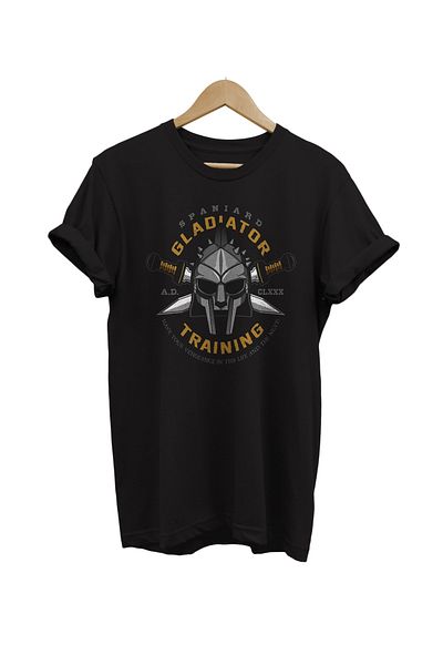 remonz Gladiator Training εμπριμέ 100% βαμβακερό μπλουζάκι Basic T-shirt κανονικού μεγέθους