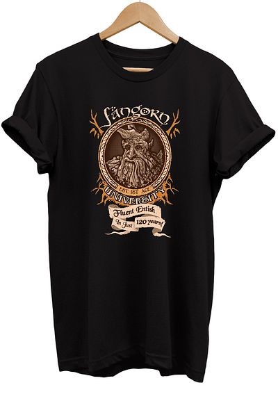 remonz Lotr Lord of the Rings Ent Fangorn University εμπριμέ 100% βαμβακερό μπλουζάκι Basic