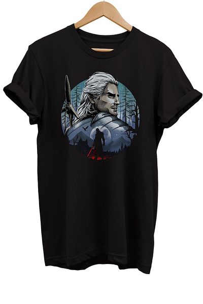 remonz Μπλουζάκι Witcher Printed 100% Cotton Basic T-shirt κανονικού μεγέθους