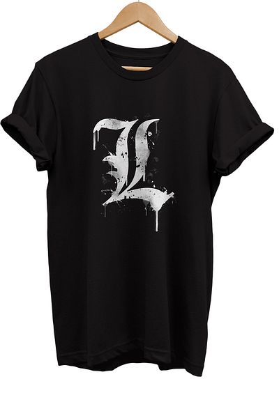 remonz Μπλουζάκι Death Note L με στάμπα 100% βαμβακερό Basic T-shirt κανονικού μεγέθους