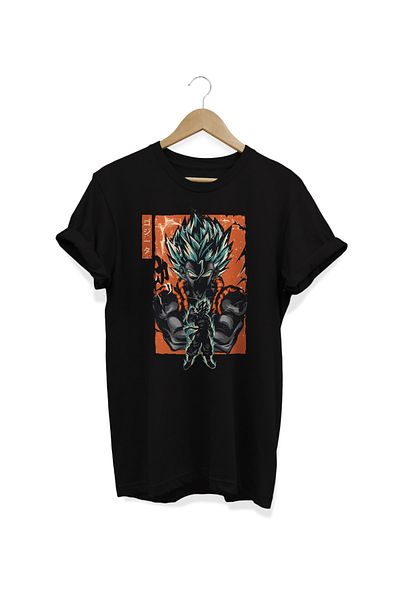 remonz Βαμβακερό μπλουζάκι με στάμπα Dragonball Gogeta Goku Vegeta Anime