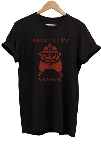 remonz Ο Άρχοντας των Δαχτυλιδιών Dwarf Erebor εμπριμέ 100% βαμβακερό μπλουζάκι Basic T-shirt κανονικού μεγέθους