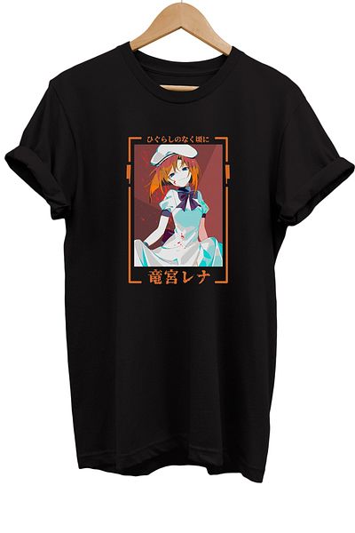 remonz Μπλουζάκι Rena Ryuugu με στάμπα 100% βαμβακερό Basic T-shirt κανονικού μεγέθους