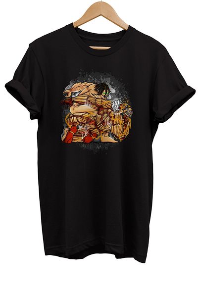 remonz Μπλουζάκι Attack On Titan με στάμπα 100% βαμβακερό Basic T-shirt κανονικού μεγέθους