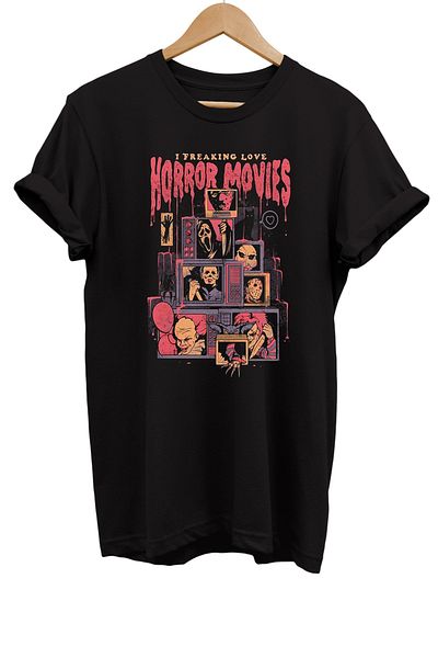 remonz Legend Horror Movie Characters Τυπωμένο 100% βαμβακερό μπλουζάκι Basic T-shirt κανονικού μεγέθους