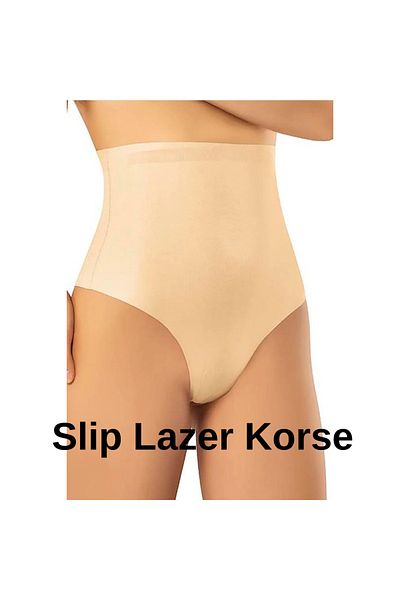 İNCEYAŞAM Laser Cutting Gathering Belly Gathering Slip Corset