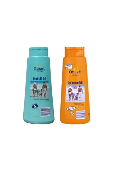 OMBRA Sun Care Güneş Bakım Seti Spf 10 500 ml Aloe Veralı Güneş Sonrası 500 ml