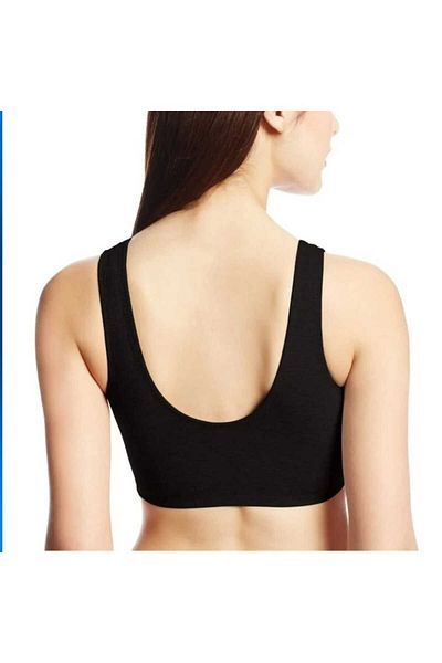Sh Mağazacılık Σουτιέν Αθλητικό Κορσέ Μαύρο Χρώμα Bustier με Χοντρό Σουτιέν