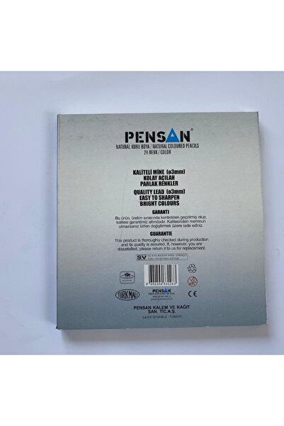 Pensan BÜYÜK BOY 24 RENK KALİTELİ KURU BOYA KALEMİ