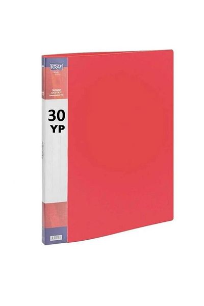 KRAF 5 Pieces of Kraf 30 Sheets Presentation File Red