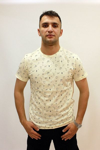 Cazador Ανδρικό μπλουζάκι Jazz 4174 Crew Neck με μοτίβο