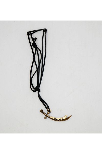EZG Business HZ Ali Sword Model Leather String Design Necklace