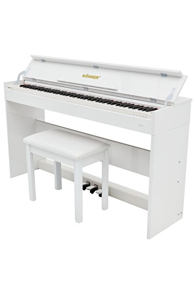 KÖHNER SLP-245 WH Dijital Konsol Piyano (Tuş Hassasiyetli, 88 Tuşlu) - Kulaklık ve Tabure Hediyeli