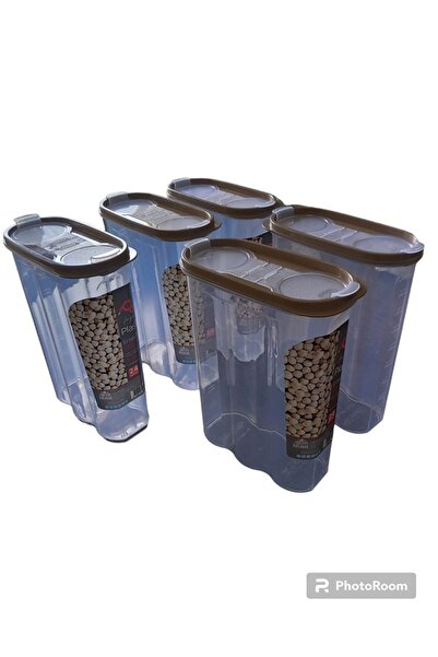 POMSTORE Çok Amaçlı Plastart Su Hava Geçirmez Kilitli Erzak Kabı 2.4 Lt İki T...