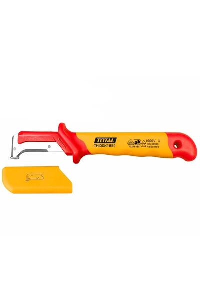 TOTAL THIDCK1851 50x185mm VDE Kanca Bıçak Kablo Sıyırma Soyma Bıçağı İzoleli