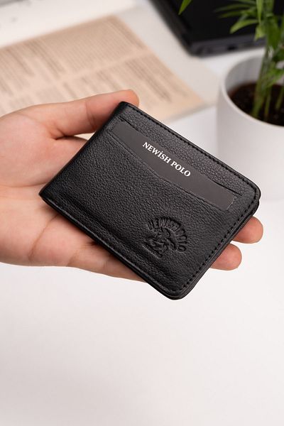 Newish Pompeii Men's Real Leather Slim Thin Multi-Functional Card Holder (Horizontal)
