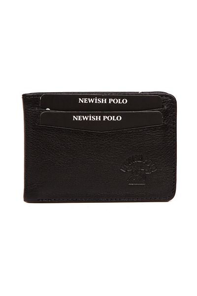 Newish Pompeii Men's Real Leather Slim Thin Multi-Functional Card Holder (Horizontal)