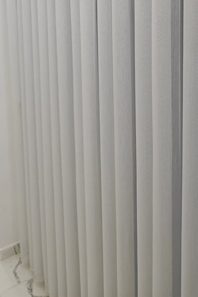 evihtiyaclarim by IOC Vokko Floor Plain Plain Skirt Weighted No Iron New Season 1x2 Sparsely Pleated Tulle Curtain